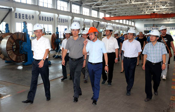 浙江省海盐县党政代表团来必发电缆旅行考察