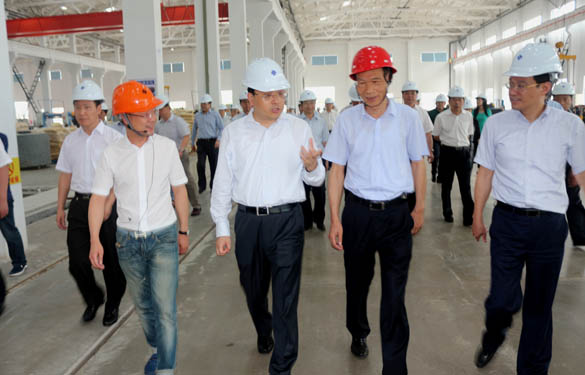 常州市市长费高云一行来必发电缆督查西厂区三期项目建设情形