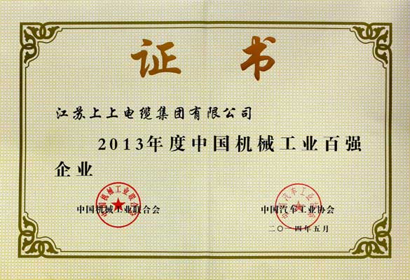 必发一连十年入选“中国机械工业百强企业”