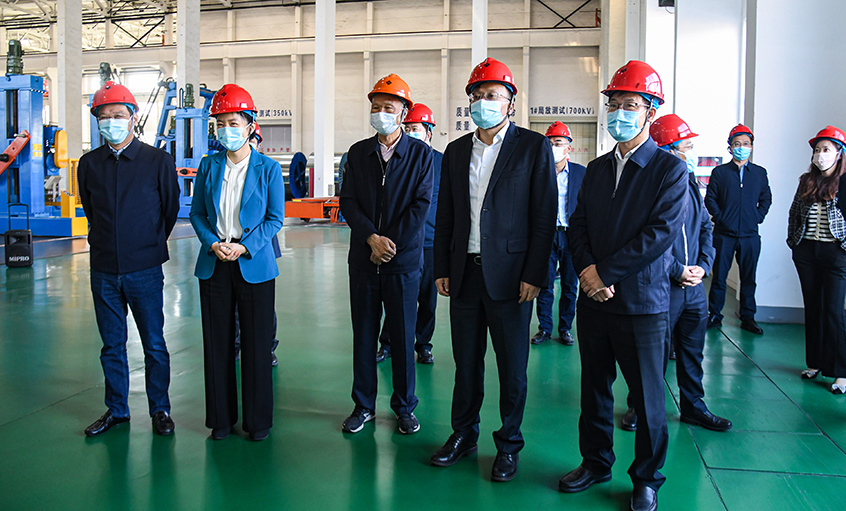 江苏省副省长胡广杰一行来必发电缆调研
